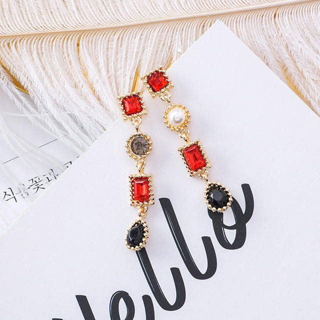 Geometric Elegance Drop Earrings