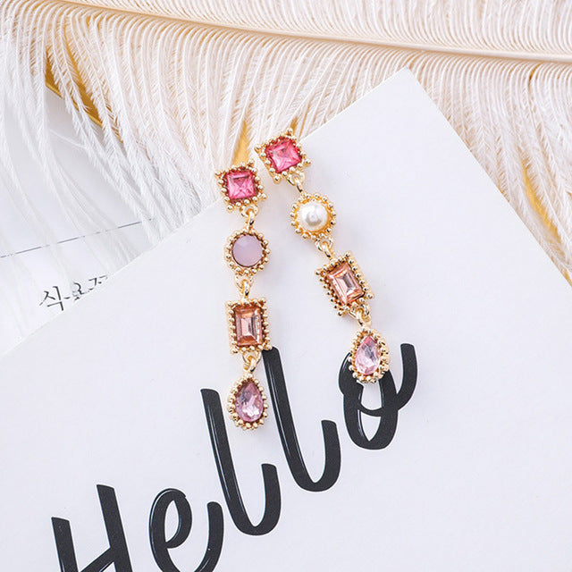 Geometric Elegance Drop Earrings