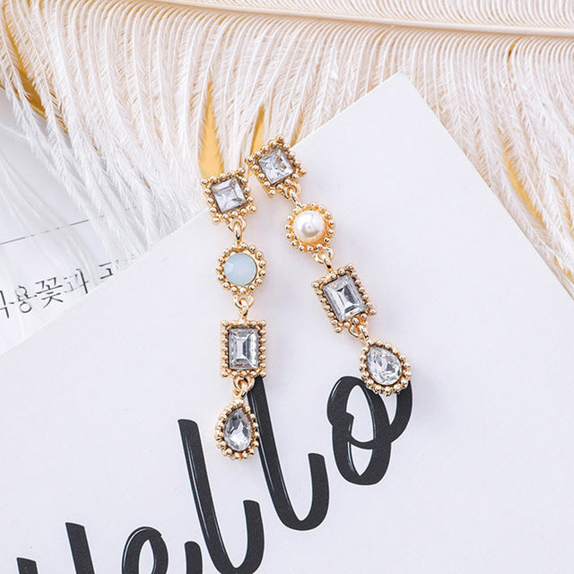 Geometric Elegance Drop Earrings