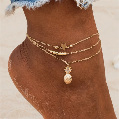 Pineapple-apple Anklet