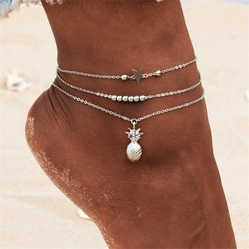 Pineapple-apple Anklet