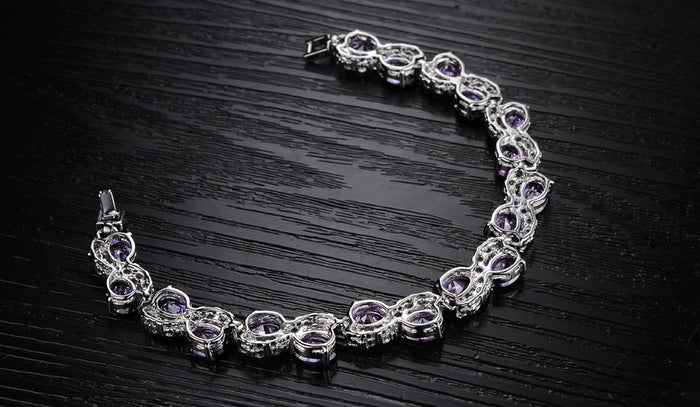 Perfect Purple Vibes Luxurious Crystal Bracelet
